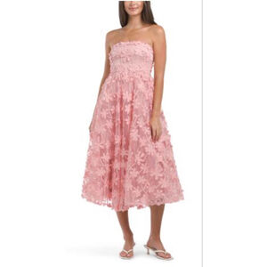 Women's SELFIE LESLIE Pink Floral Embellished Midi Dress